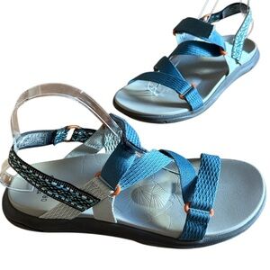 EARTH ORIGINS WOMEN’S VEDA CASUAL SANDALS BLUE SIZE: 7.5